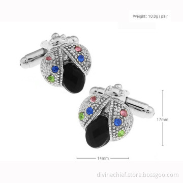 Make Custom Coccinella Septempunctata Men Metal Cufflinks For Sale